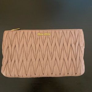 Authentic Miu Miu Leather Napa Clutch